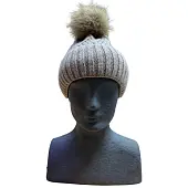 Шапка 14621 с помпоном коричневый от магазина Супер Спорт